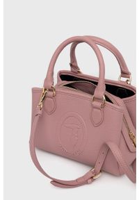 Trussardi Jeans - Trussardi Torebka kolor różowy. Kolor: różowy. Rodzaj torebki: na ramię #4