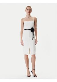 Guess Sukienka koktajlowa W6RK0G KC9O0 Écru Regular Fit. Materiał: syntetyk. Styl: wizytowy #1