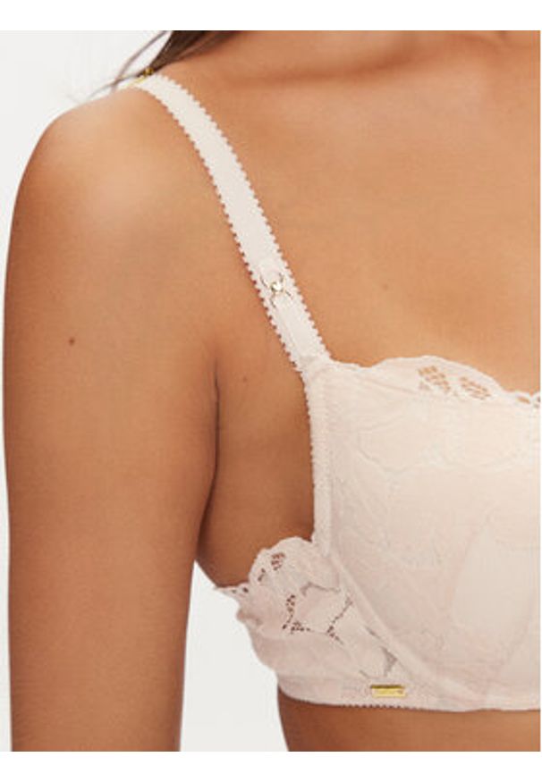 SELMARK - Selmark Biustonosz push-up Federica 61113 Beżowy. Kolor: beżowy. Materiał: syntetyk. Rodzaj stanika: push-up