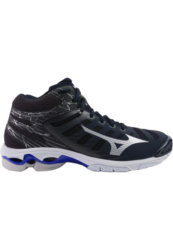 Adidasy Mizuno Wave Voltage Mid, Dla obu płci. Kolor: czarny. Materiał: syntetyk, materiał. Model: Mizuno Wave