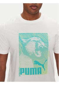 Puma T-Shirt Graphics Photoprint 684836 Biały Regular Fit. Kolor: biały. Materiał: bawełna #4