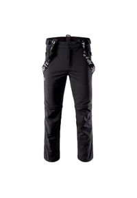Hi-tec - Męskie Spodnie Turystyczne Lermo Softshell. Kolor: czarny. Materiał: softshell
