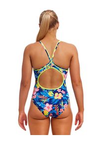 FUNKITA - Strój kąpielowy damski jednoczęściowy na basen plażę Funkita. Kolor: niebieski, wielokolorowy. Materiał: poliester