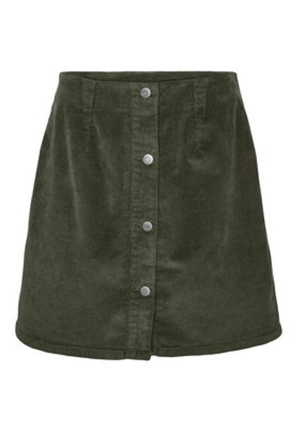 Vero Moda Spódnica mini Etta 10315342 Zielony Regular Fit. Kolor: zielony. Materiał: sztruks, bawełna