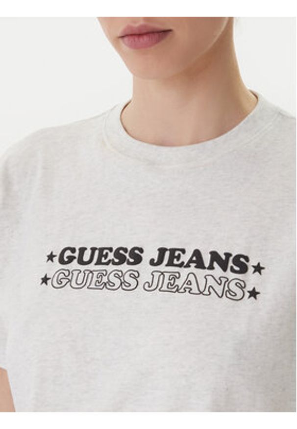 Guess Jeans T-Shirt W6GI04 K8HM0 Szary Regular Fit. Kolor: szary. Materiał: bawełna