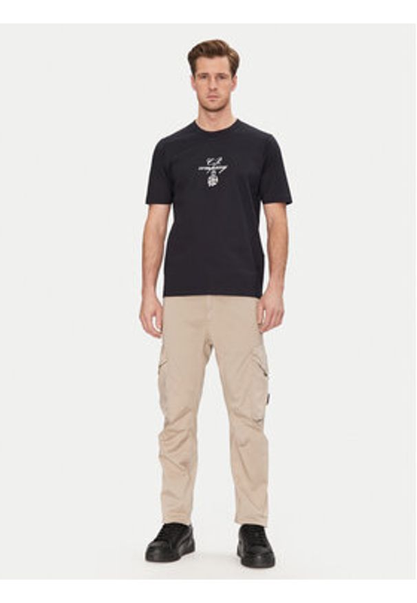 C.P. Company T-Shirt 18CMTS109A110301W Granatowy Regular Fit. Kolor: niebieski. Materiał: bawełna
