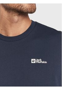 Jack Wolfskin T-Shirt Essential 1808382 Granatowy Regular Fit. Kolor: niebieski. Materiał: bawełna #3