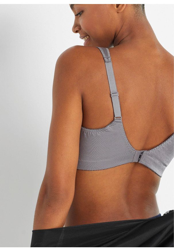 bonprix - Biustonosz odciążający bez fiszbinów z wyściełanymi ramiączkami (2 szt.). Kolor: beżowy. Materiał: koronka. Rodzaj stanika: wyściełane miseczki, różne sposoby noszenia. Wzór: koronka