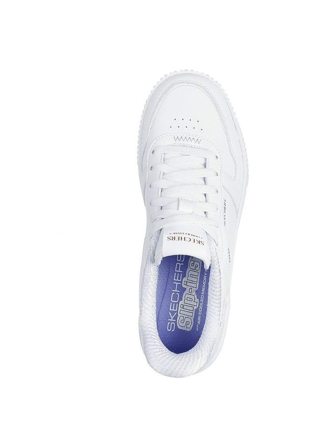 skechers - Buty sportowe Sneakersy damskie, Slip-Ins: Jade - Put It In Neutral. Kolor: biały. Materiał: skóra ekologiczna, materiał. Sport: turystyka piesza