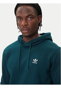 Adidas - adidas Bluza Trefoil Essentials JZ3589 Zielony Regular Fit. Kolor: zielony. Materiał: bawełna