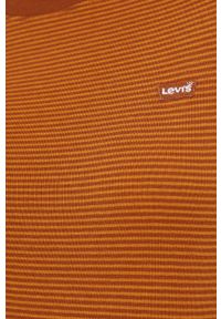 Levi's® - Levi's Longsleeve bawełniany kolor pomarańczowy. Okazja: na spotkanie biznesowe. Kolor: pomarańczowy. Materiał: bawełna. Długość rękawa: długi rękaw. Wzór: aplikacja. Styl: biznesowy