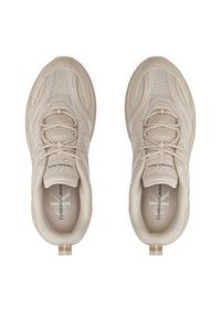 Calvin Klein Jeans Sneakersy Retro Tennis Low Lace Mh Ml Mtl YW0YW01463 Écru. Materiał: skóra #5