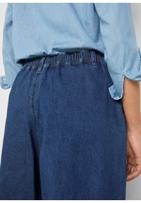 bonprix - Spódnico-spodnie jeansowe, wide leg, z wygodnym pasem. Kolor: niebieski #3