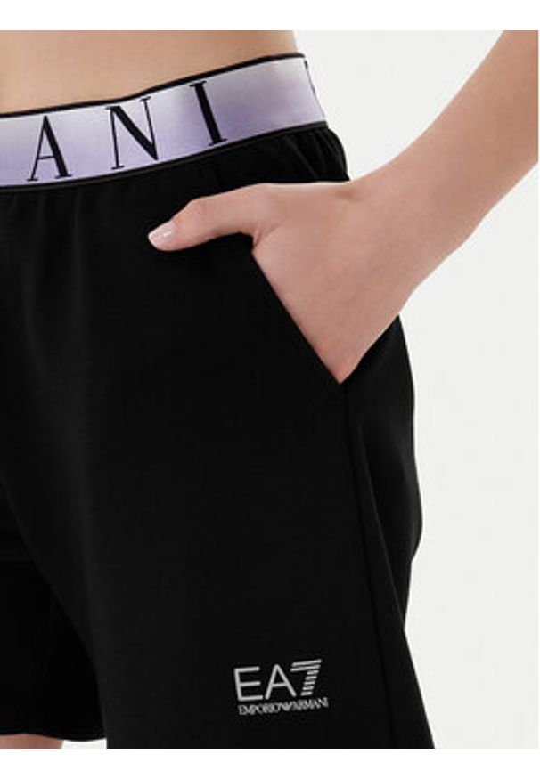 EA7 Emporio Armani Szorty sportowe 7W001153 AF12501 UC001 Czarny Regular Fit. Kolor: czarny. Materiał: syntetyk