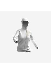 quechua - Polar turystyczny damski Quechua MH500 zamek. Kolor: beżowy. Materiał: polar. Sport: turystyka piesza