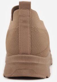 Born2be - Ciemnobeżowe Siateczkowe Buty Sportowe Sneakersy o Wsuwanym Fasonie Abhold. Okazja: na spacer, na co dzień. Kolor: beżowy. Materiał: jeans. Sport: turystyka piesza #3