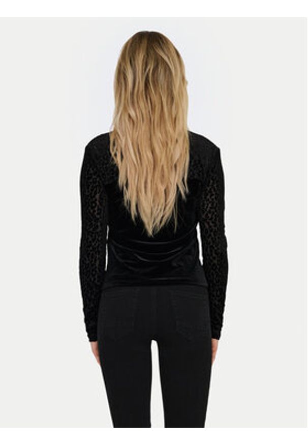 only - ONLY Bluzka Eliana 15339981 Czarny Slim Fit. Kolor: czarny. Materiał: syntetyk