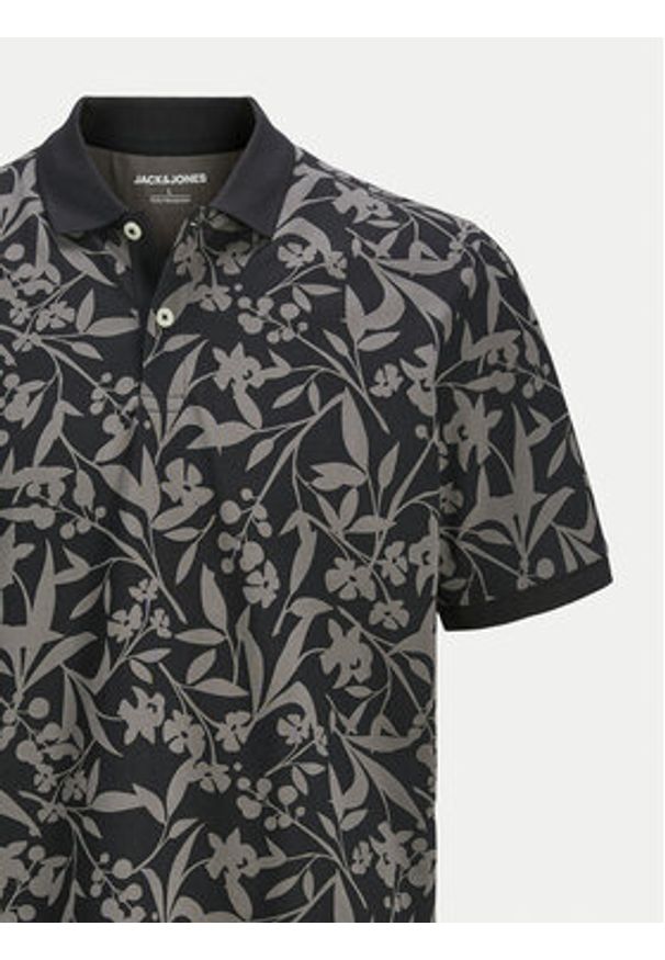 Jack & Jones - Jack&Jones Polo Jeff 12269236 Czarny Standard Fit. Typ kołnierza: polo. Kolor: czarny. Materiał: bawełna