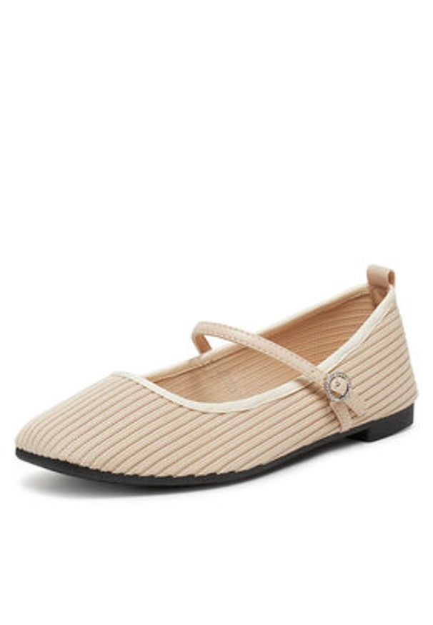 Jenny - JENNY Baleriny WFA3548-3 Beżowy. Kolor: beżowy. Materiał: materiał