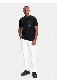 Karl Lagerfeld - KARL LAGERFELD T-Shirt 755046 553235 Czarny Regular Fit. Typ kołnierza: dekolt w karo. Kolor: czarny. Materiał: bawełna #3