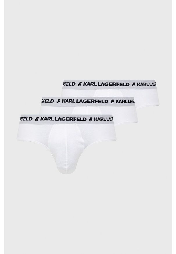 Karl Lagerfeld slipy (3-pack) 211M2103.61 męskie kolor biały. Kolor: biały. Materiał: bawełna