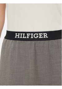 TOMMY HILFIGER - Tommy Hilfiger Spódnica mini WW0WW40515 Szary Regular Fit. Kolor: szary. Materiał: syntetyk