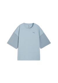 Puma - Damska koszulka oversize HER PUMA. Kolor: niebieski, wielokolorowy, biały. Sport: fitness #1