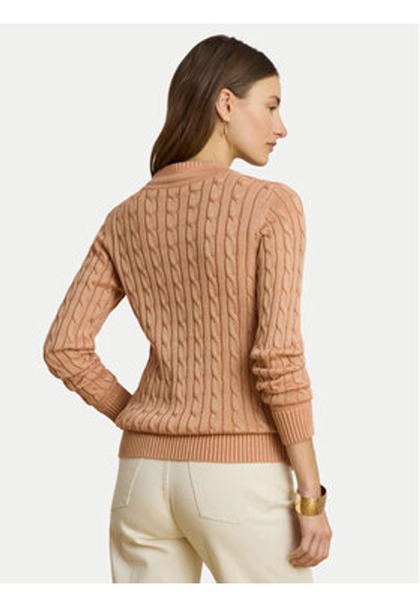 Lauren Ralph Lauren - LAUREN RALPH LAUREN Sweter Meren 200888795012 Różowy Regular Fit. Kolor: różowy. Materiał: wiskoza