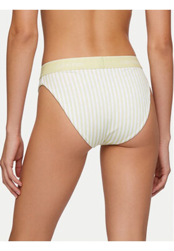 Calvin Klein Swimwear Dół od bikini LV00Q61132 Zielony. Kolor: zielony. Materiał: syntetyk