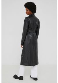 Answear Lab płaszcz damski kolor czarny przejściowy niezapinany. Okazja: na co dzień. Kolor: czarny. Materiał: materiał. Wzór: gładki. Styl: wakacyjny #6