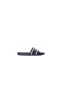 Klapki damskie Fila Morro Bay Slipper. Kolor: niebieski. Materiał: syntetyk, materiał. Styl: sportowy
