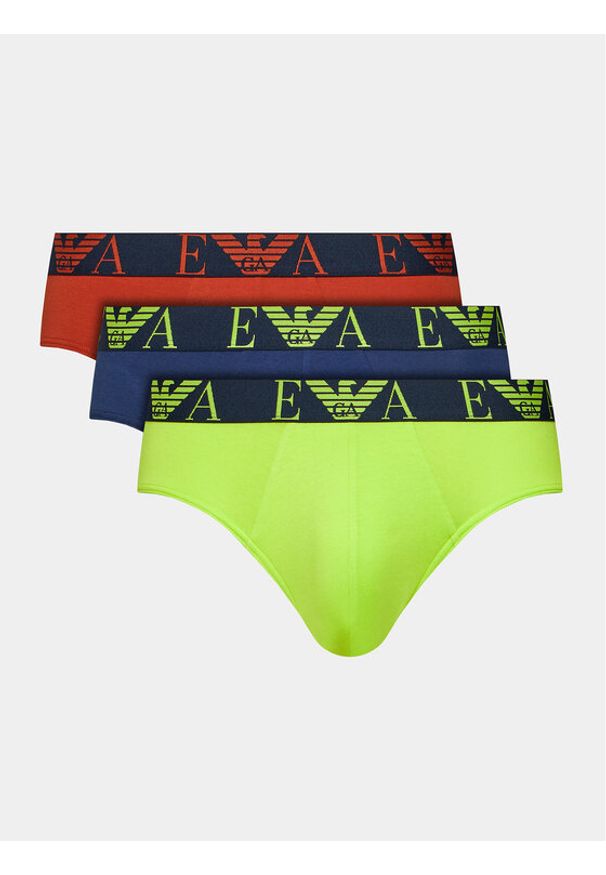 Komplet 3 par slipów Emporio Armani Underwear. Kolor: czerwony