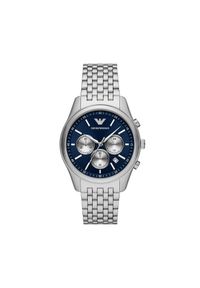 Zegarek Emporio Armani. Kolor: srebrny