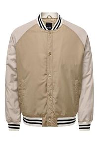 Only & Sons Kurtka bomber 22025423 Beżowy Regular Fit. Kolor: beżowy. Materiał: syntetyk #2