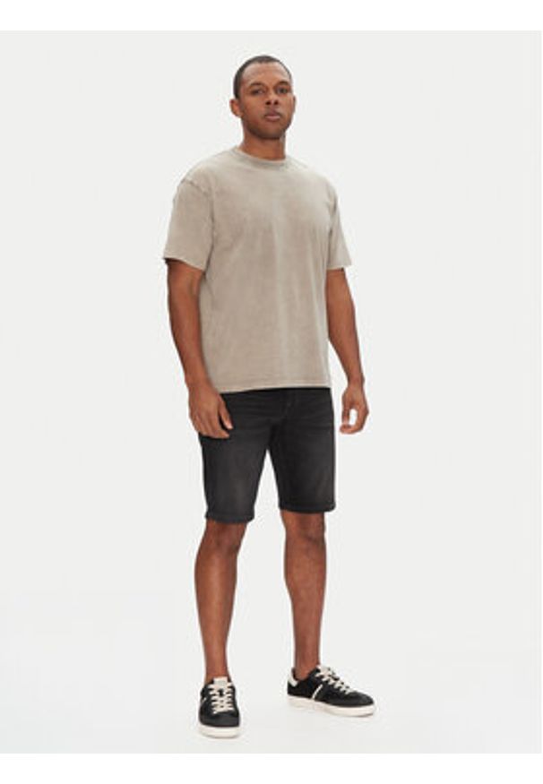 BOSS Szorty jeansowe Delaware Shorts Bo 50540271 Czarny Slim Fit. Kolor: czarny. Materiał: bawełna