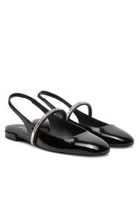 Stuart Weitzman Sandały Stefanie Slngback Fl SI438 Czarny. Kolor: czarny. Materiał: skóra