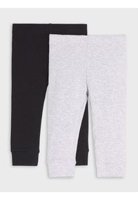 Sinsay - Legginsy 2 pack - szary. Kolor: szary. Materiał: prążkowany, materiał. Długość: długie