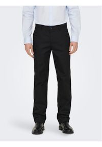 Only & Sons Spodnie materiałowe Edge-Ed 22024468 Czarny Relaxed Fit. Kolor: czarny. Materiał: bawełna #1