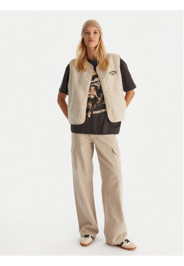 Billabong Bezrękawnik Be Happy Vest EBJPF00118 Écru Regular Fit. Materiał: syntetyk. Długość rękawa: bez rękawów