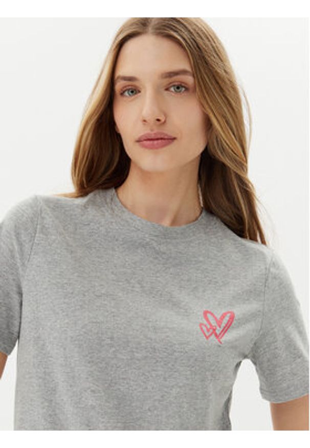 Pieces T-Shirt Maria 17155082 Szary Relaxed Fit. Kolor: szary. Materiał: bawełna