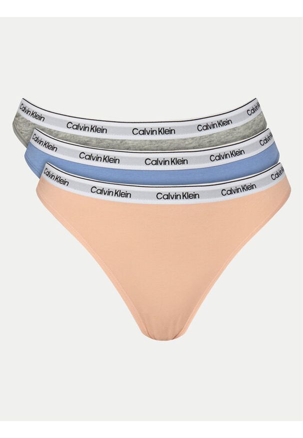 Calvin Klein Underwear Komplet 3 par fig klasycznych 000QD5207E Kolorowy. Materiał: bawełna. Wzór: kolorowy