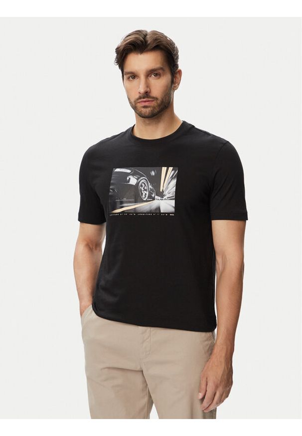 BOSS T-Shirt Te Motors 50566627 Czarny Regular Fit. Kolor: czarny. Materiał: bawełna