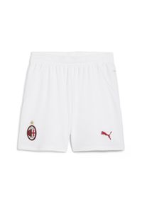 Puma - Młodzieżowe szorty AC Milan 24/25 PUMA White For All Time Red. Kolor: czerwony, biały, wielokolorowy. Sport: piłka nożna