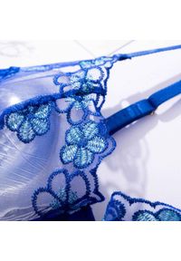 Intica - Komplet bielizny z drobnym wzorem i przezroczystymi wstawkami Solja. Kolor: niebieski. Materiał: materiał. Wzór: paski #7