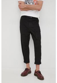 G-Star RAW - G-Star Raw spodnie bawełniane męskie kolor czarny w fasonie cargo. Kolor: czarny. Materiał: bawełna