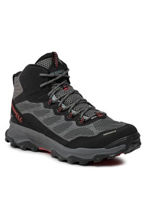 Merrell Trekkingi Spee Strike Mid Wp J066877 Szary. Kolor: szary. Materiał: mesh, materiał. Sport: turystyka piesza