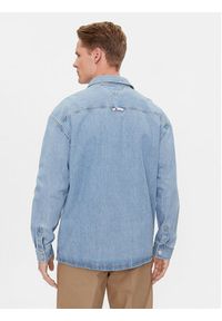 Tommy Jeans Koszula jeansowa Essential DM0DM18328 Niebieski Relaxed Fit. Kolor: niebieski. Materiał: bawełna