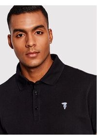 Trussardi Jeans - Trussardi Polo Piquet 52T00597 Czarny Regular Fit. Typ kołnierza: polo. Kolor: czarny. Materiał: bawełna #3