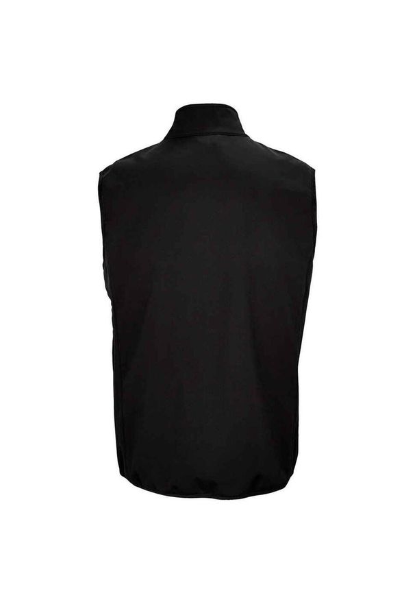 SOL'S - Ocieplacz Męski Falcon Softshell Zapinany Na Zamek Błyskawiczny. Kolor: czarny. Materiał: softshell