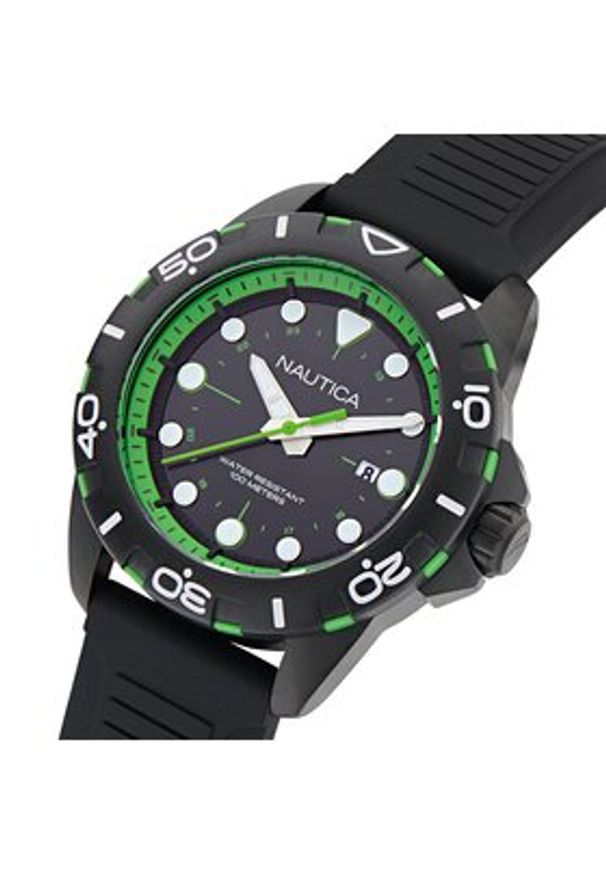 Nautica Zegarek NAPNRS402 Czarny. Kolor: czarny